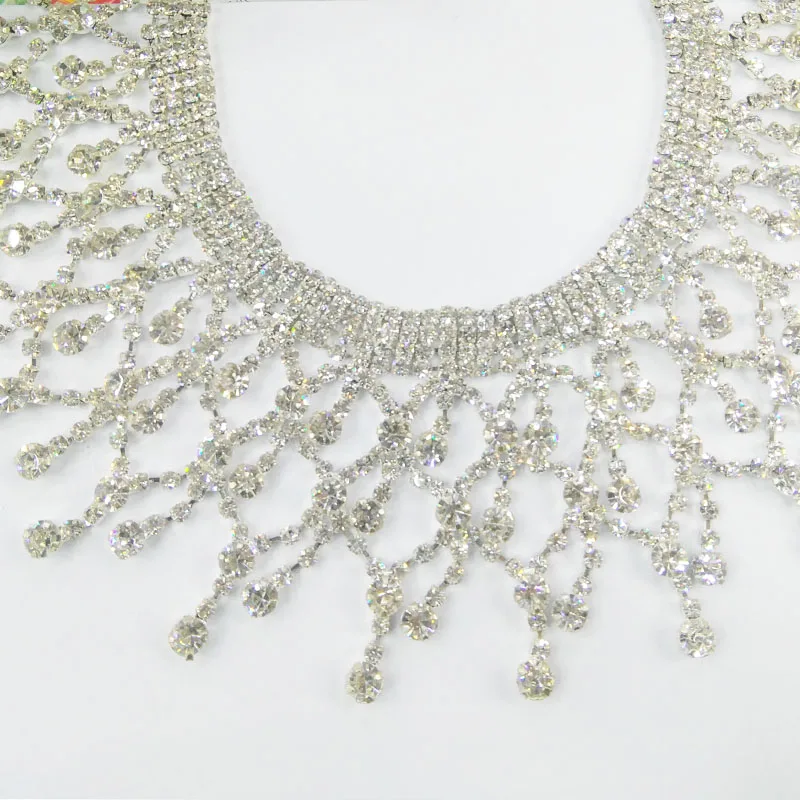 
Wholesale DIY Custom Appliques Clear Rhinestone Banding Mesh Trimming 