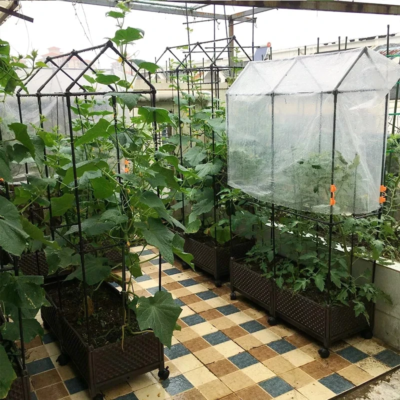 Suntour Garden Plastic Flower Raised Grow Bed Vegetable Planter Pots for Deep Root