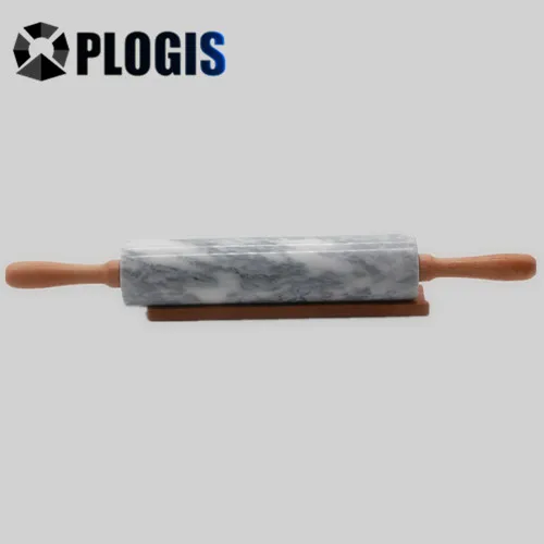 High quality marble rolling pin with wooden handle