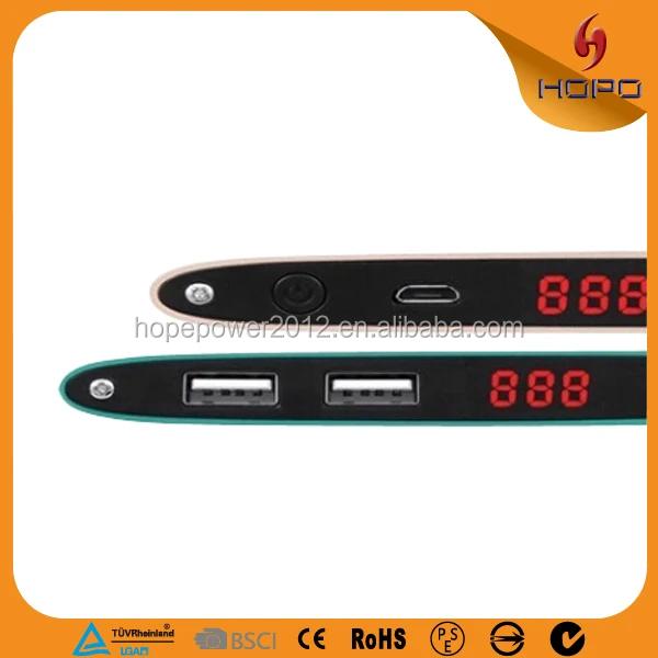 Ultrathin lithium polymer battery portable dual usb charger mobile phone charger