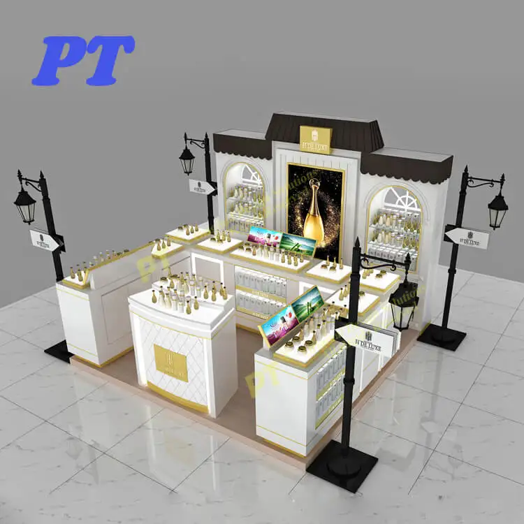 Fragrance Oil Perfume Shop Display Showcase With Stand Ideas For Shop Kiosk Design