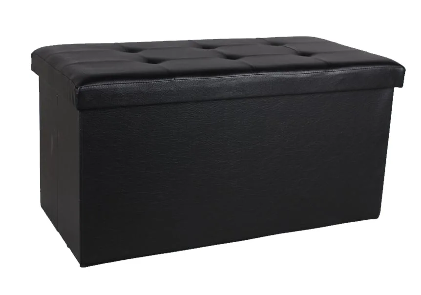 Factory Direct Sales Multifunctional Folding Storage Ottoman Bench with Buttons