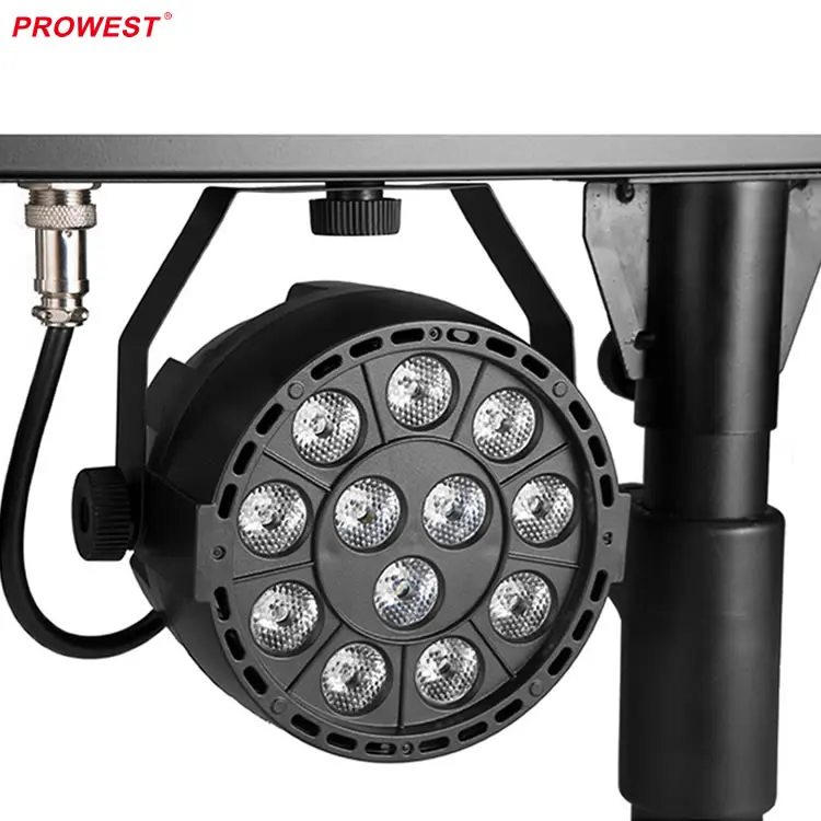 48Pcs 1W LED Par Can Light Sets RGBW LED Bar Stage Light with Triangular Stand Remote Control for Party Light Disco Bar