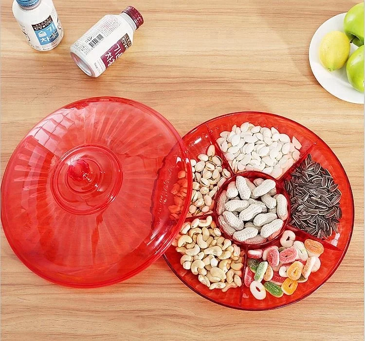 Home And Kitchen Products Dry Fruit Decoration Tray Divided Tray With Lid