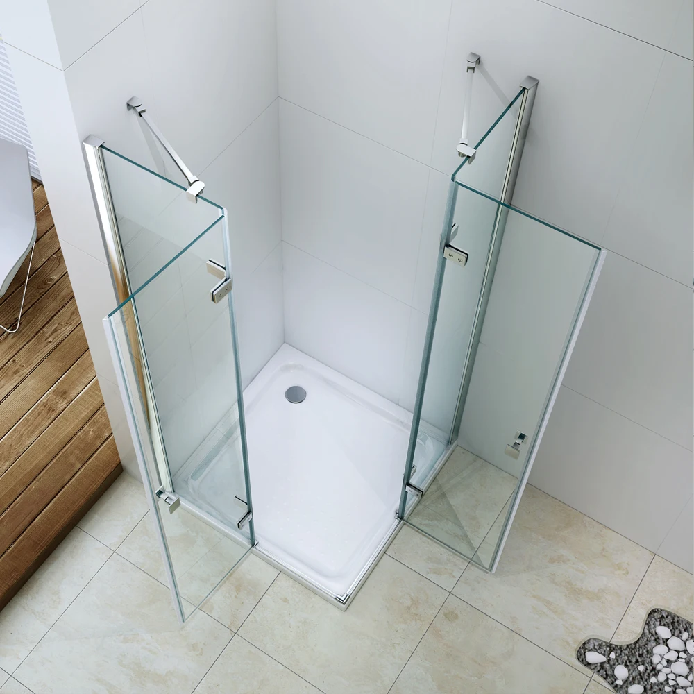 EX-407 Portable Sliding Plastic Hinged Shower Doors