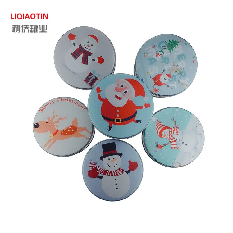  Жестяная коробка для рождественских подарков от производителя металлическая печенья 90*60 мм