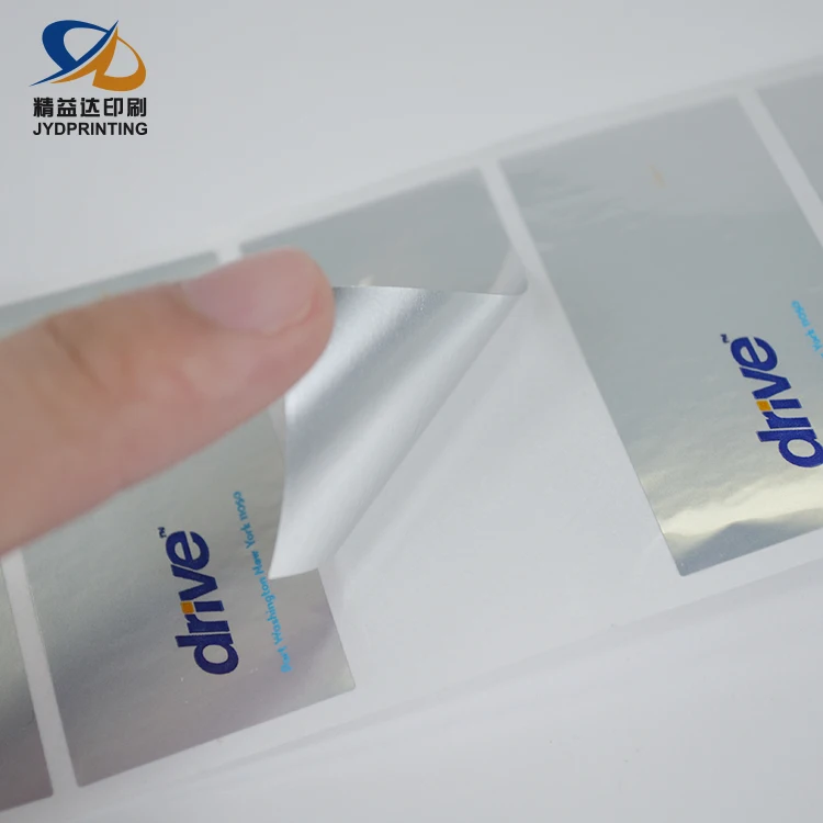 Cheap Price High Quality Custom Printing Silver Polyester Label Matte Silver Label Sticker Offset Print Label