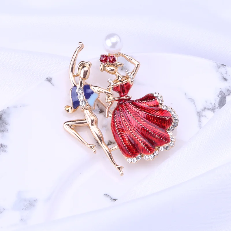 New fashion Korean cartoon Princess Prince dancing Brooches