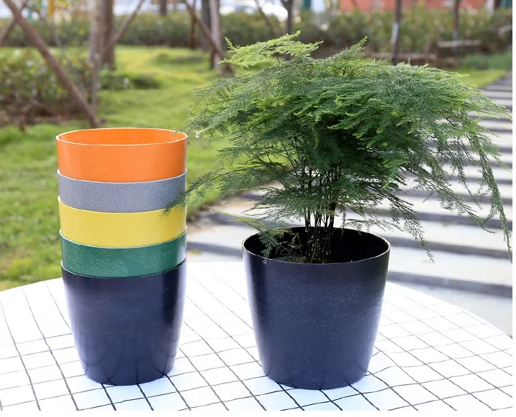 2020 China supplier hot selling Bamboo Fiber  biodegradable indoor garden plant flower pot for office living room