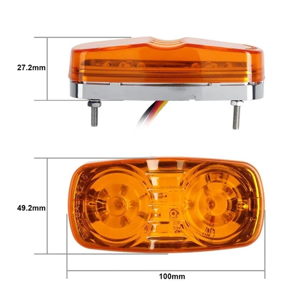 L2287 12/24V 10-30V 10 /  12 / 18  LED Red White Yellow Truck Trailer Pickup Light side marker light signal lamp
