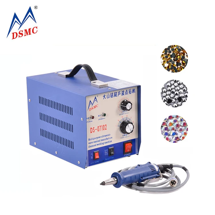 Handheld Manual Ultrasonic Apparel Diamond Template Machine Desktop Hotfix Automatic Rhinestone Setting Machine