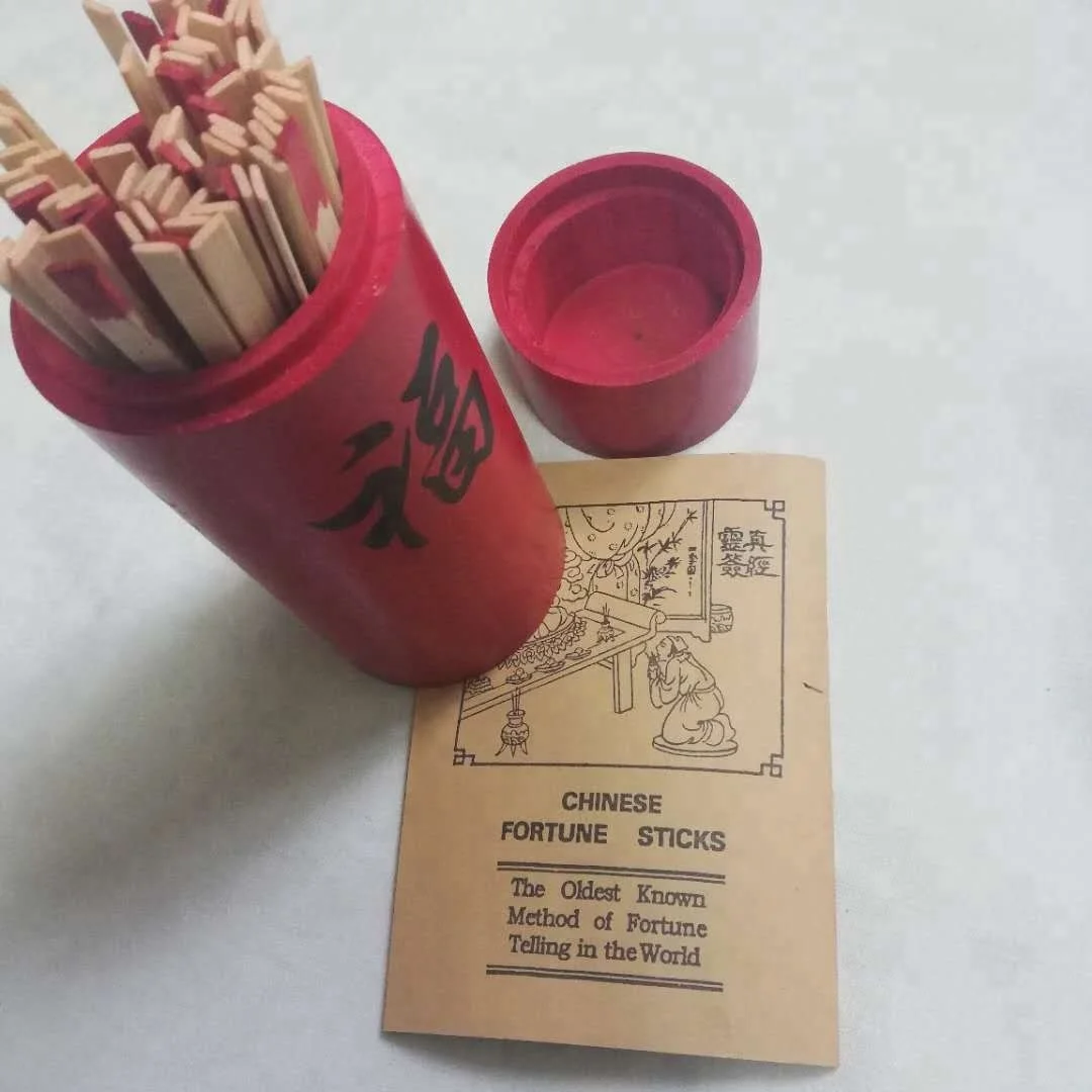 Mini 60pcs wooden fortune sticks box toy