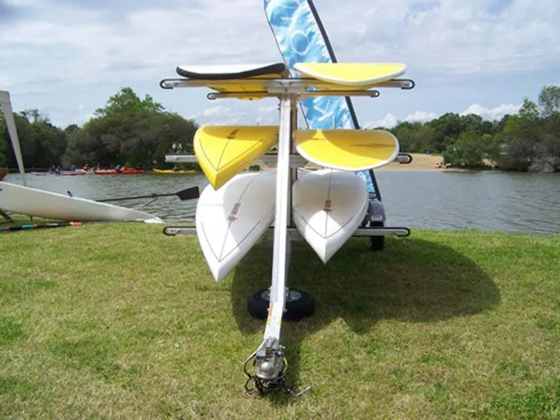 Multiple Canoe and Kayak Utility Trailer Kayak Rack