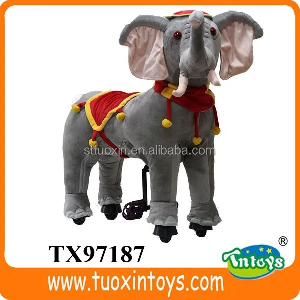 
kids ride on toys elephant with rubber wheels 