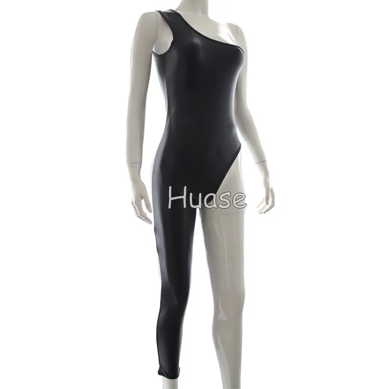 Sexy One Leg Bodysuit Playsuit Erotic Catsuit Costume Nightclub Dancing Clothing