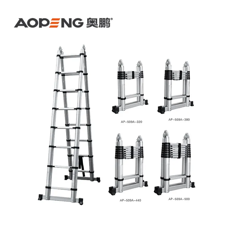 Пользовательский дизайн удлинительная алюминиевая складная телескопическая стремянка AP-509A-380