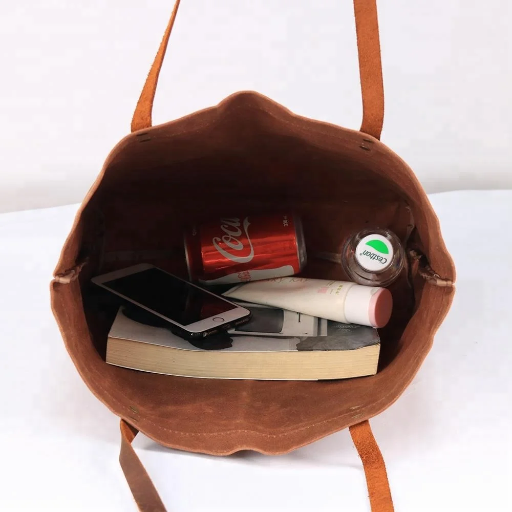 CHANGRONG Custom personalized large waxed canvas tote bags With Leather handle