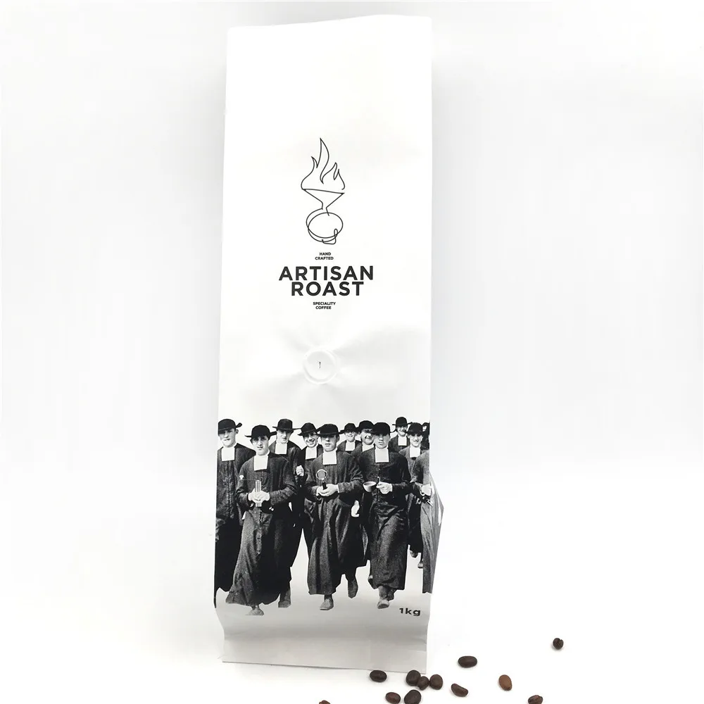 Alibaba Онлайн Китай 250 г Четыре Части Уплотнения Auminum Фольги кофе мешок с клапаном и застежкой-молнией