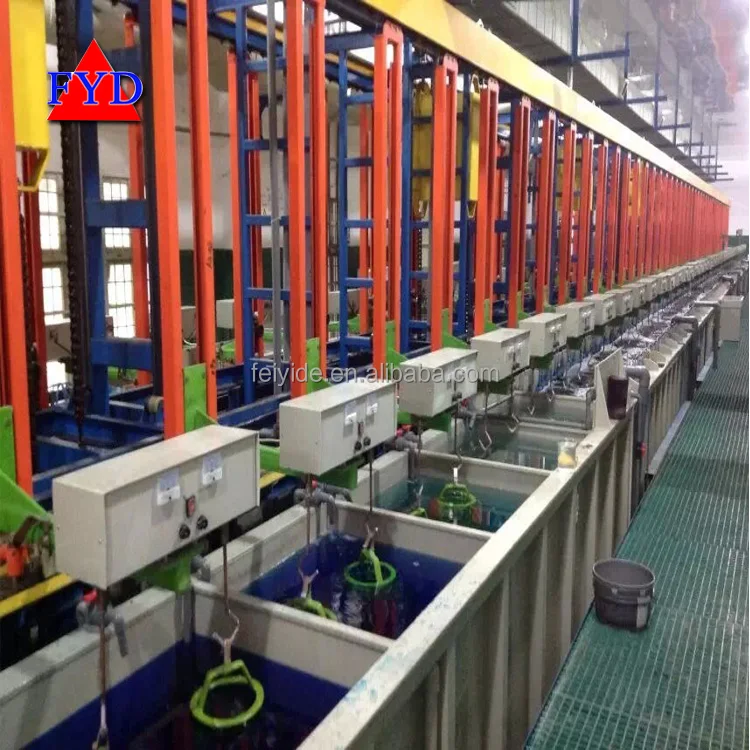 Feiyide Automatic Rack Nickel Chrome Plating Production Line with Electroplating Tank