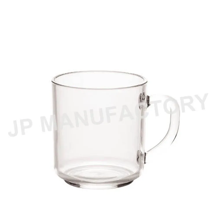 
11oz Cheap promotional unbreakable coffee mug clear plastic beer cup 