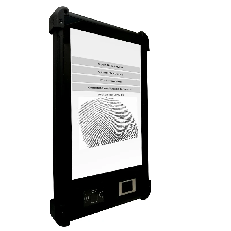 FP08W Free SDK Rugged IP65 Waterproof Windows 10 Tablet Fingerprint Machine
