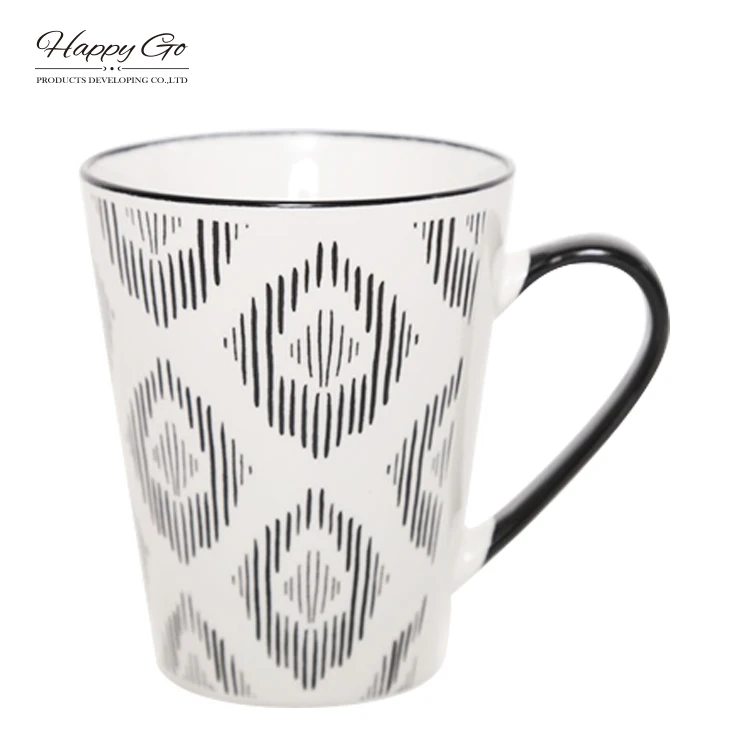 heart design bullet shape porcelain coffee mug/ramantic porcelain cup