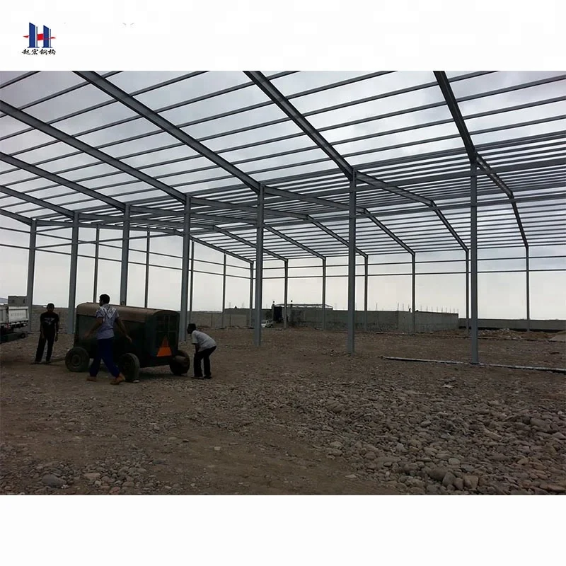 Fast construction galvanized  steel structure building for warehouse / workshop / plant