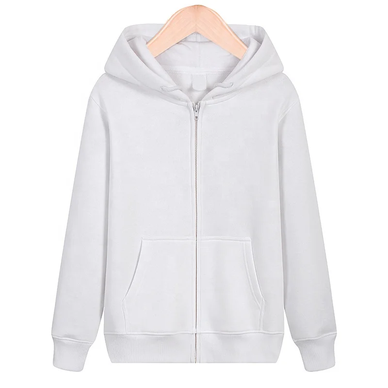 fashion plain thick fleece full-zip hoodies custom logo printed embroidered customizable men hoodies hoodie