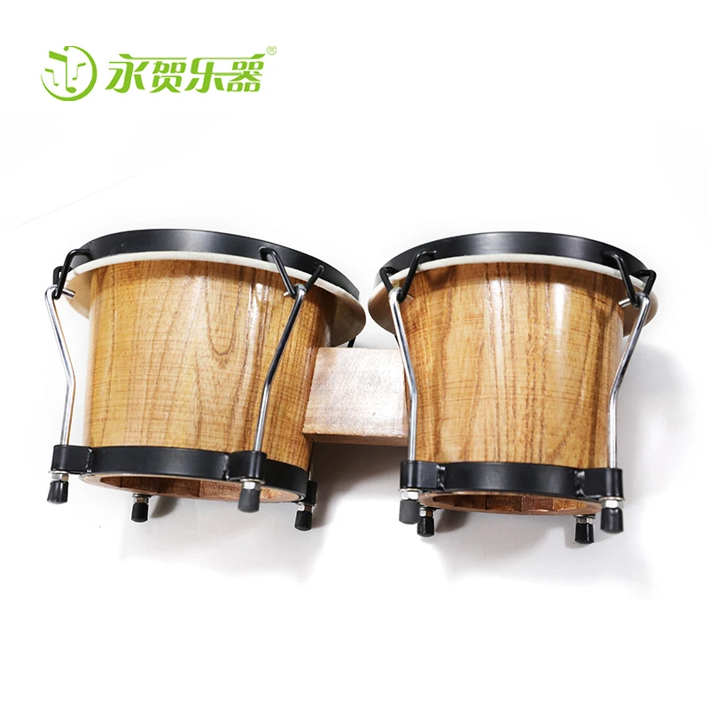 Hot selling musical instrument percussion drum wood bongo set