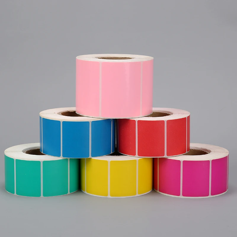 Multicolored Self adhesive Thermal Transfer Private Barcode Label Sticker Roll With Water based Glue Customization Label