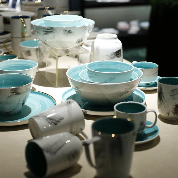 Creative design handmade bulk porcelain espresso cup saucer for hotel