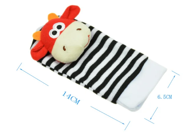 Baby Wrist Bell Animal Model Wrist Strap Baby Socks Combination Matching Toys