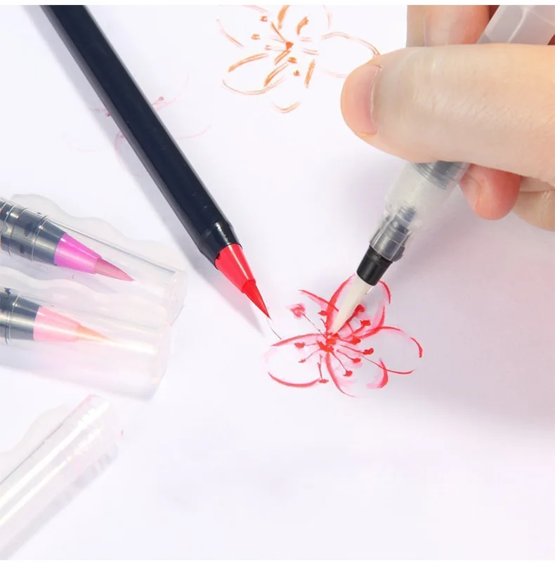 Promotional Quality Amazon Hot Sale Non-toxic 20 colors watercolor brush pen set art markers