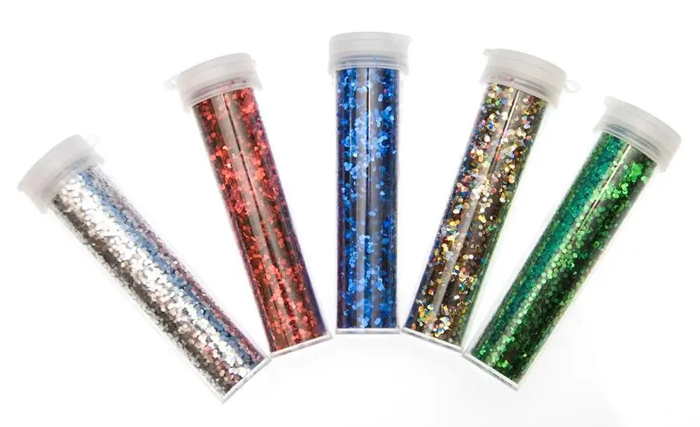 2020 new Bulk Glitter supplier for DIY crafts glitter powder and bulk glitter polyester test tube packaging