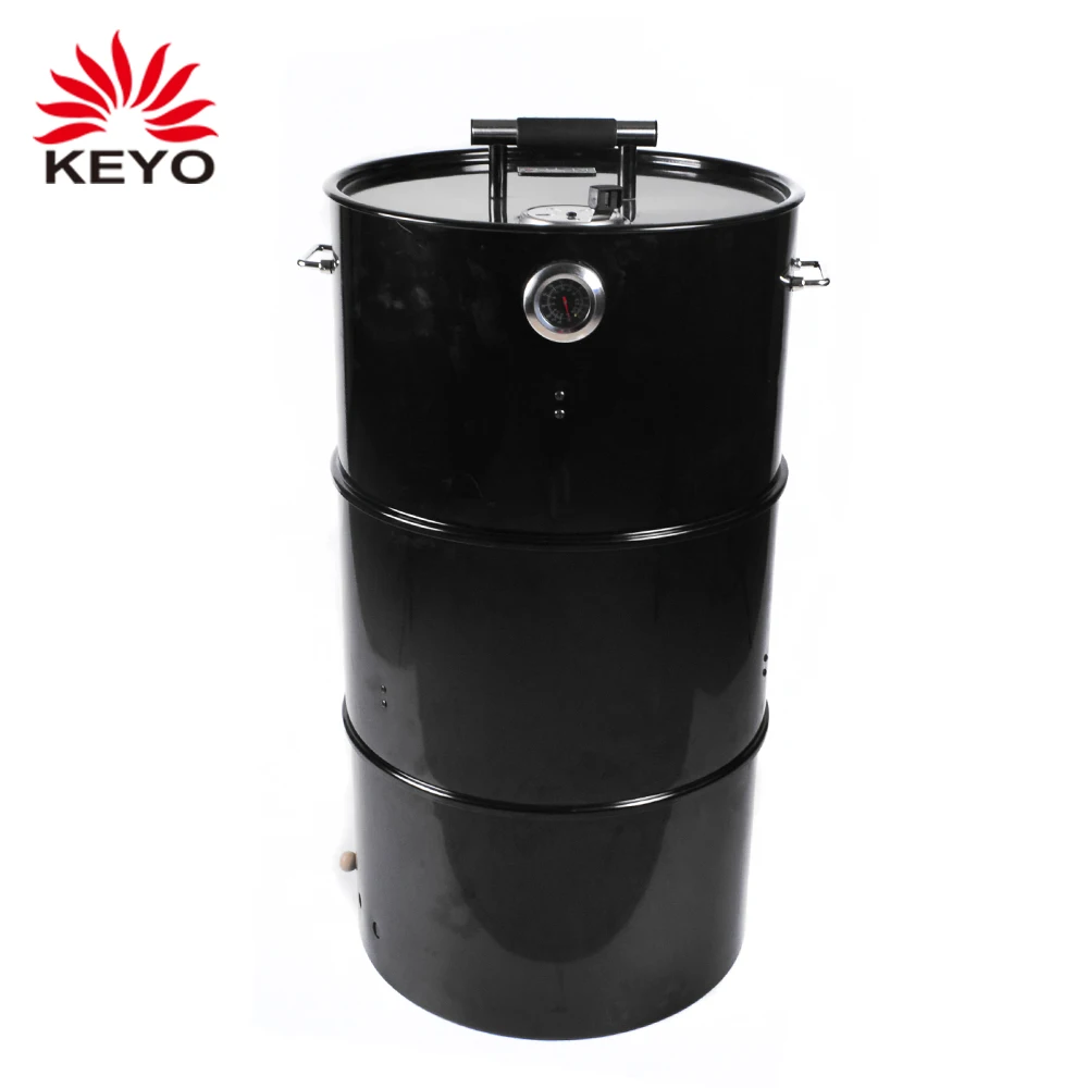 multifunctional outdoor 3 layer oil drum charcoal upright barrel smokers grill vertical 18 inch barrel smoker