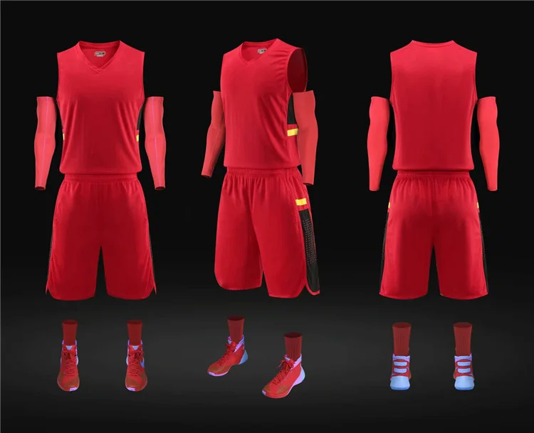 
2019 Latest Design Sublimated Printing Wholesale Basketball Jersey Customized Youth Reversible Basketball Uniforms 