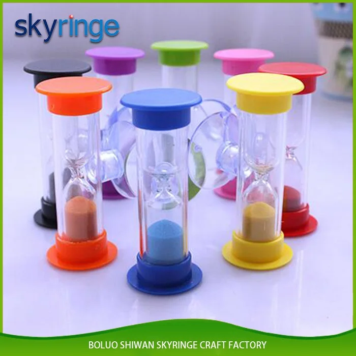 Factory Direct 1 2 3 minute suction sand timer hourglass for kids