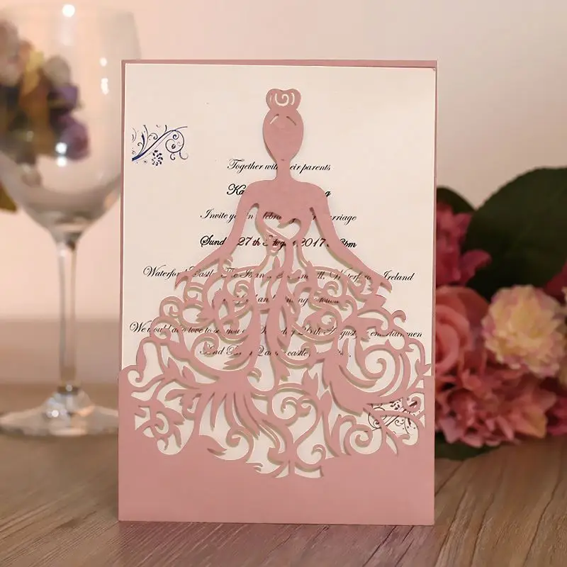 Hotselling Fancy Unique Love Design Wedding Invitation Cards