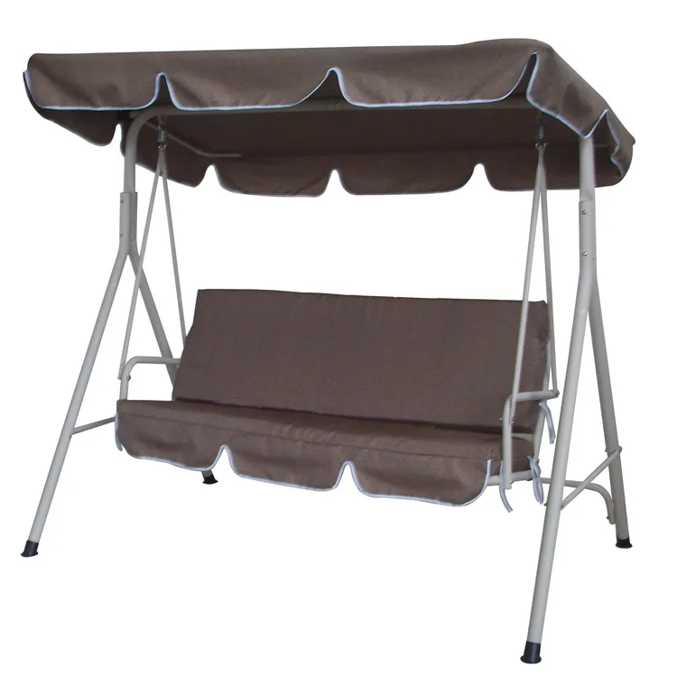 Promotional 3 seater  Garden patio Hammock  with cushion  steel canopy swing chair