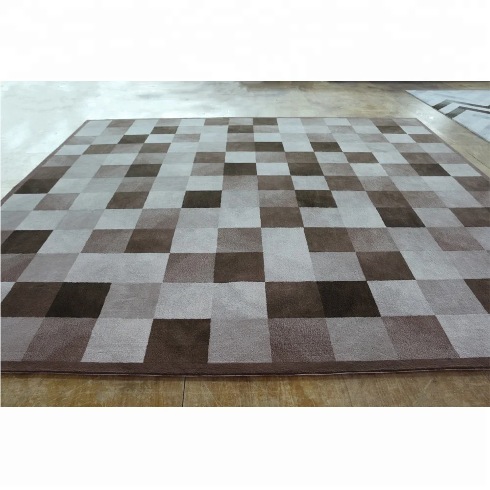 Chess board rug brown check carpet and rug