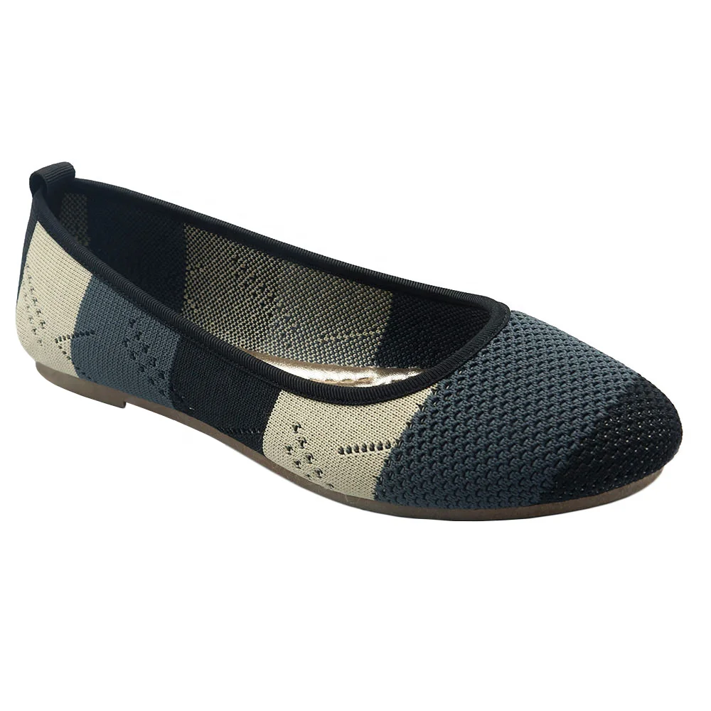 
Ladies Knit flat walking Shoes flyknit safety shoes casual Lightweight shoes for woman 