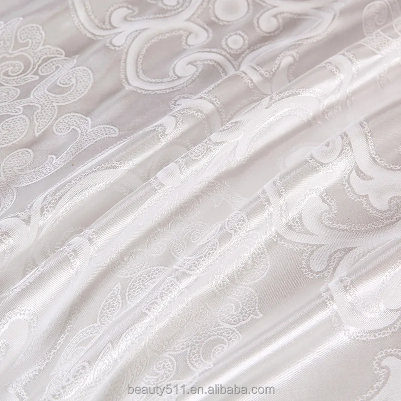 Bedding setduvet covers pillow cases and bed sheets model jacquard lace 4pcs bed sheet set BSS10