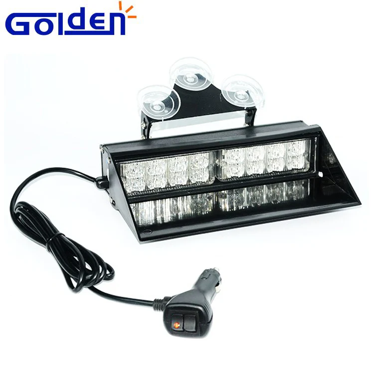 
Led strobe dashboard suction mount blue emergency interior light bar for car truck pov 