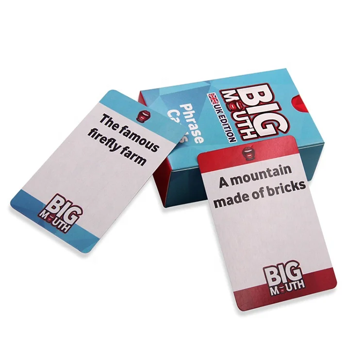 WJPC- Wholesale Black Card Deck Custom Game Card With Plastic Box