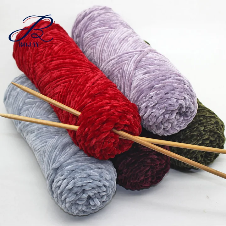 Новинка 2019, синельная пряжа Bojay толщиной 3 мм для ручного вязания и вязания крючком, 100% Полиэстеровая синельная пряжа