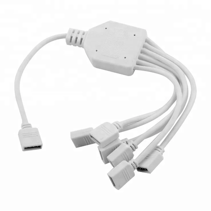 2 in 1 RGB LED strips extension cable with 4 pin connector for Led RGB Tape Lights Led Strip Light Connector splitter
