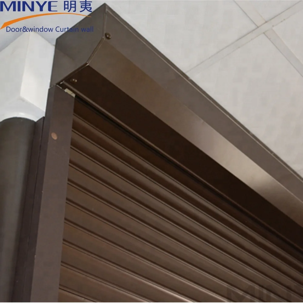 Electric aluminum rolling shutter door with motor