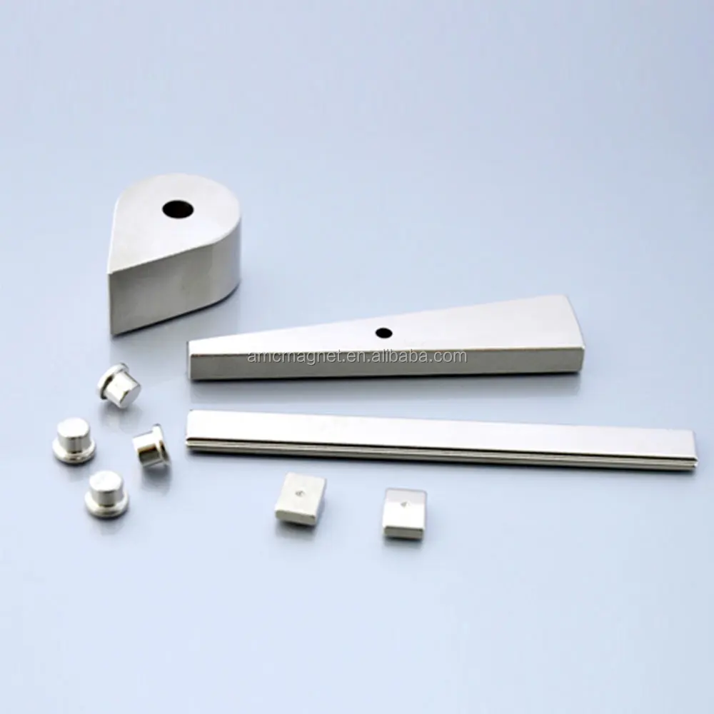 high grade countersunk block neodymium magnet with two hole