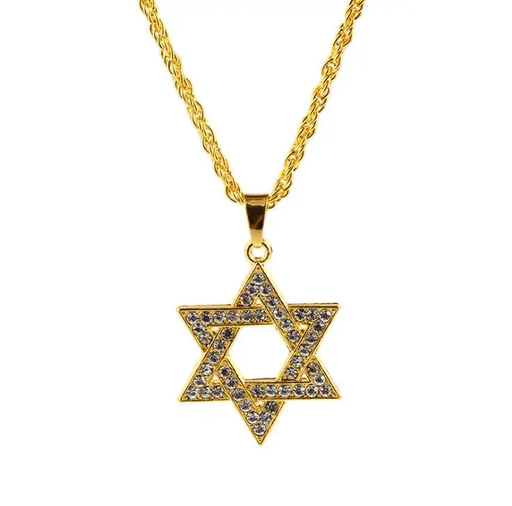 Custom Stainless Steel Hiphop Jewish Solomon David Star Pendant