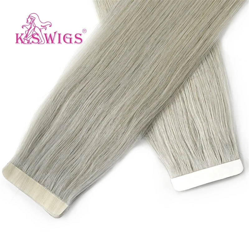 
K.S WIGS Tape Adhesive Hair Extensions16 Inch Indian Hair Tape Extensions Double Drawn Human Hair Tape In Extensions 